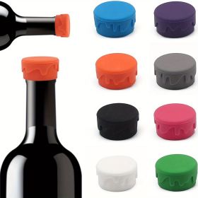 8PCS Wine Stoppers; Reusable Silicone Wine Corks; Silicone Wine Bottle Stopper; Glass Corks Beverages Beer Champagne Bottles For Corks To Keep Wine Fr