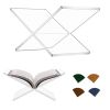 Acrylic Book Stand Clear Book Holder with 4 Bookmarks Open Large Book Display Stand for Cook Books Magazines, Newspaper, Textbooks(12*7in,8mm)