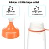 3pcs; Condiment Squeeze Bottles; Plastic Condiment Squeeze Bottles With Squeeze Top; Sauce Squeeze Bottles For Sauces; Kitchen Supplies