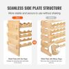 VEVOR 72 Bottle Stackable Modular Wine Rack Bamboo Wood Display Shelf 8-Tier