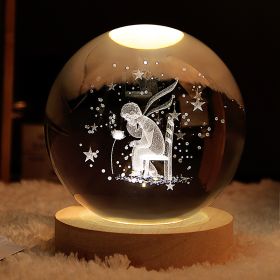 1pc Creative Crystal Ball Decoration, Desktop Night Light, Bedroom Night Light Valentine's Day Gifts Birthday Gifts (Items: Prince Rose)