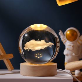 1pc Creative Crystal Ball Decoration, Desktop Night Light, Bedroom Night Light Valentine's Day Gifts Birthday Gifts (Items: Clouds)