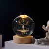 1pc Creative Crystal Ball Decoration, Desktop Night Light, Bedroom Night Light Valentine's Day Gifts Birthday Gifts