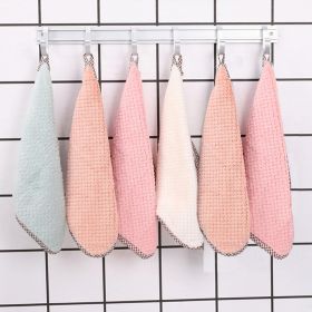 4pcs Thickened Dish Towel; Hanging Hand Towels; Kitchen Rag With Hanging Loop; Bathroom Hand Towels (size: 6pcs)