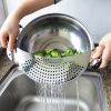 1pc Strainer Drain Leakproof Washing Rice Baffle Sieve Vegetable Fruit